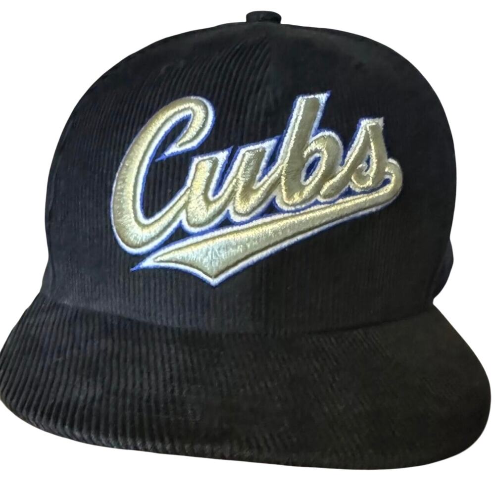 Chicago Cubs corduroy fitted 7 3/4 snapback new era cap with embroidered logo